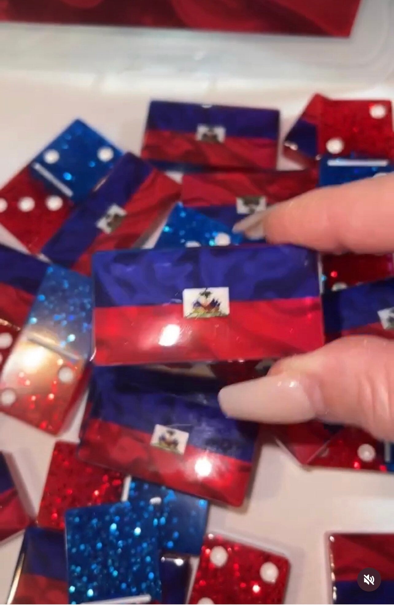 Dominoes with flag/flags