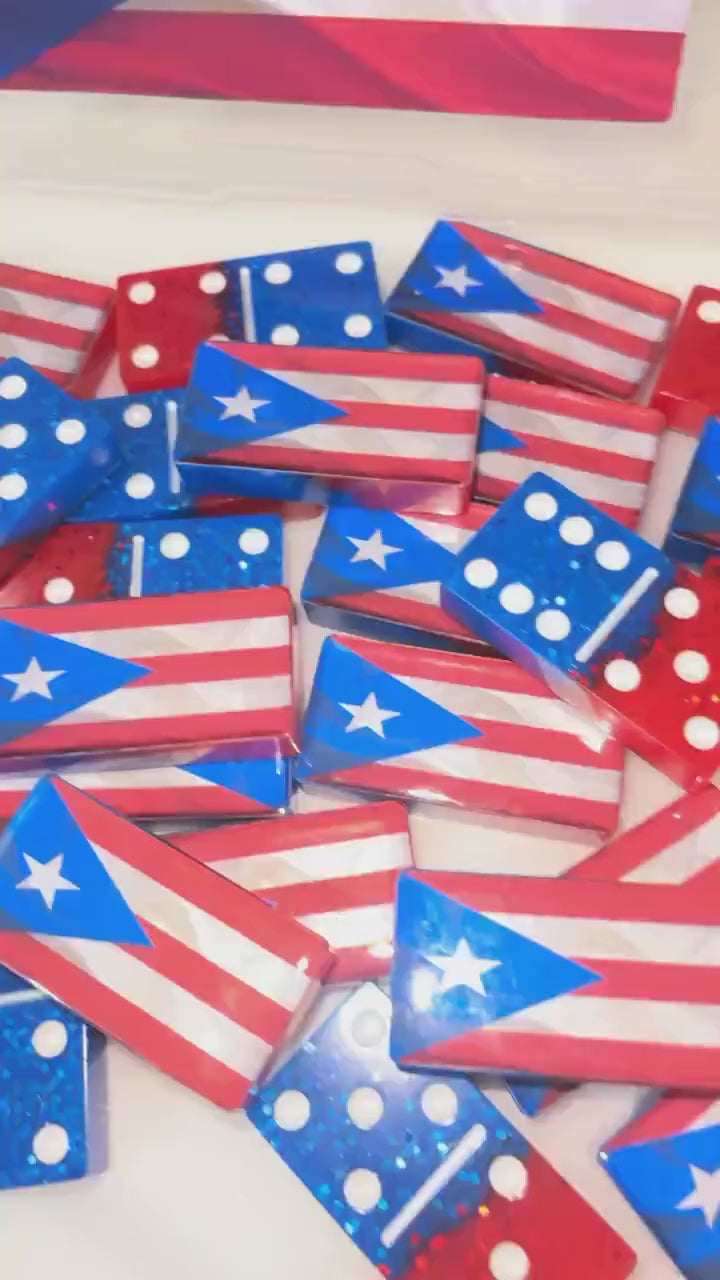 Dominoes with flag/flags